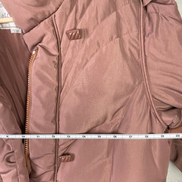 Vintage Mulberry‎ Street Parka Coat Pink Size 7/8 - Picture 8 of 9